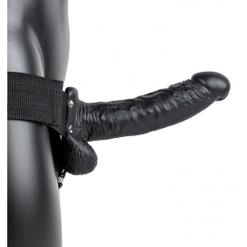 Real Rock Hollow Strap-on with Balls - 7''/ 18 cm