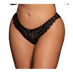 Le Désir Lace panties CLAIRE Grande Taille Black