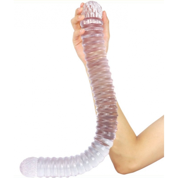 Double Threaded 22 INCH Dildo WHITE