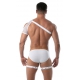 White Circuit Leg Suspender x1