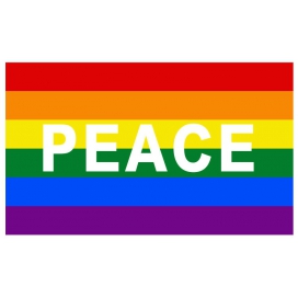 Bandiera della pace arcobaleno 60 x 90 cm