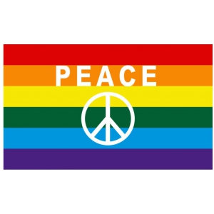 Rainbow-Flagge Friedenssymbol 60 x 90cm