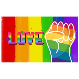 Rainbow Love-Flagge 90 x 150cm
