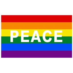 Rainbow Peace Flagge 90 x 150cm