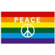 Rainbow Peace Symbol Flag 90 x 150cm