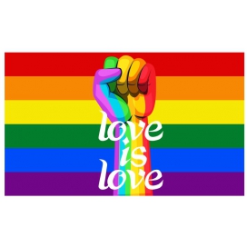 D700 Love & Peace Gay Pride Flag 010 90x150cm