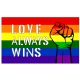 Rainbow-Flagge Love Always Wins 90 x 150cm