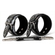 Snakine wrist cuffs Black-Silver