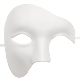 KinkHarness Half Face Phantom Mask WHITE