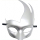 Máscara de prata flamejante