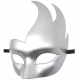 Flame Big Horned Mask - One Color SILVER