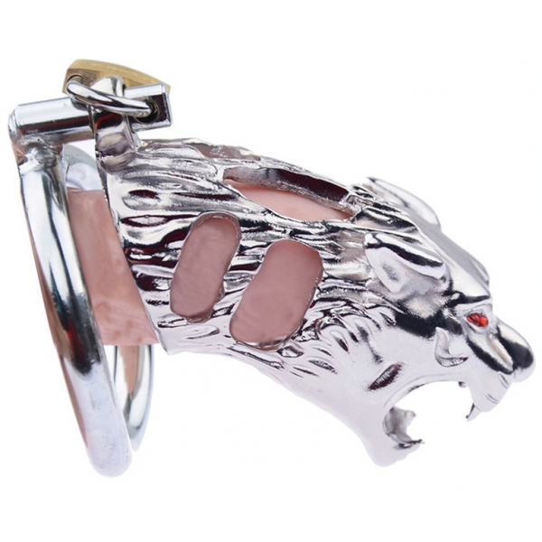 Tiger Chastity Cock Cage Rouge