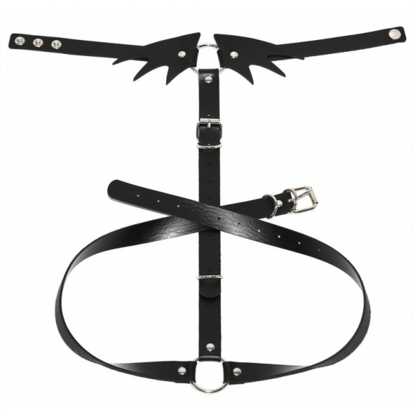 Collar Sm + Belt Wing Black