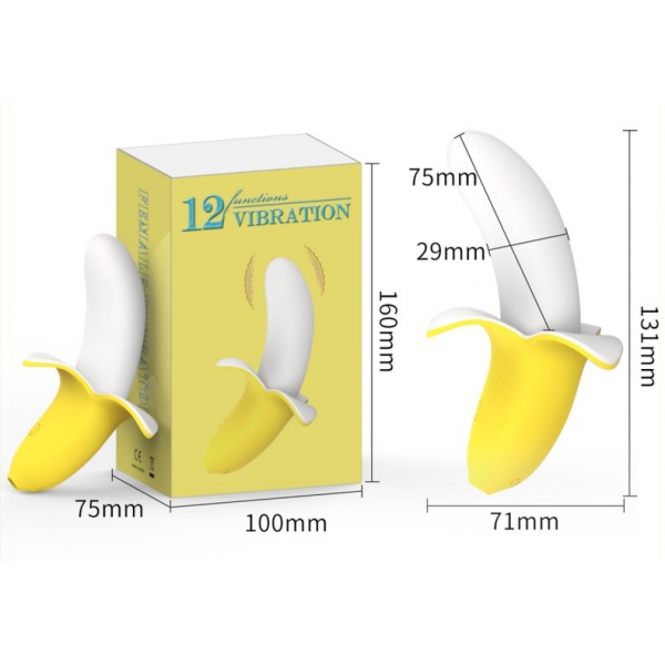 Dildo Vibratório Banana Hola 8 x 3cm