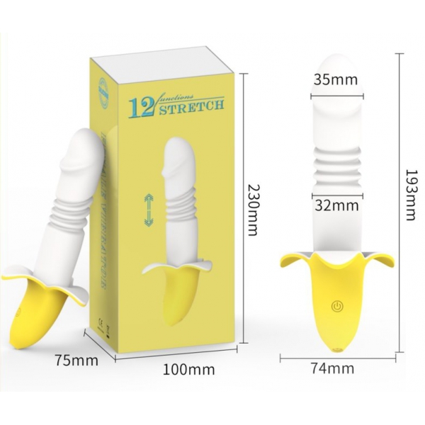 Dildo de impulso de banana 13 x 3,3cm