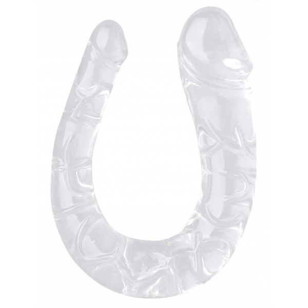 Doppel-Dildo Transparent U Jelly S 13.5 x 3cm