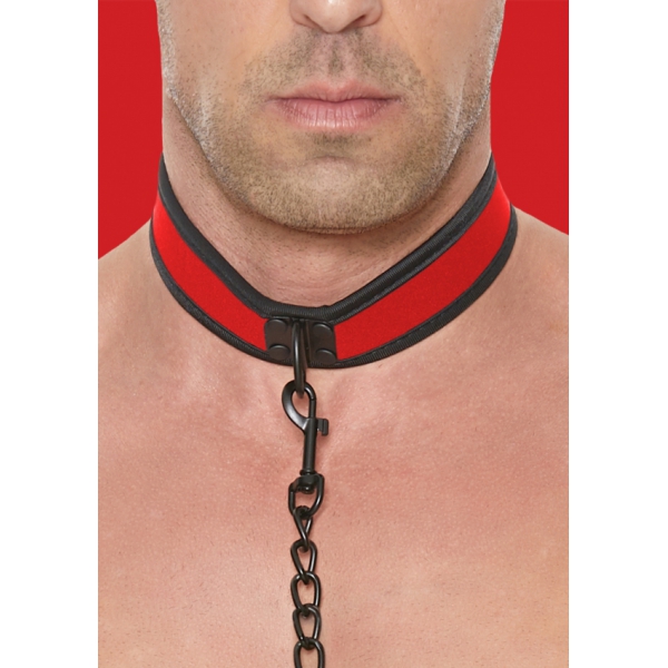 Collana in neoprene Ouch Puppy Rosso
