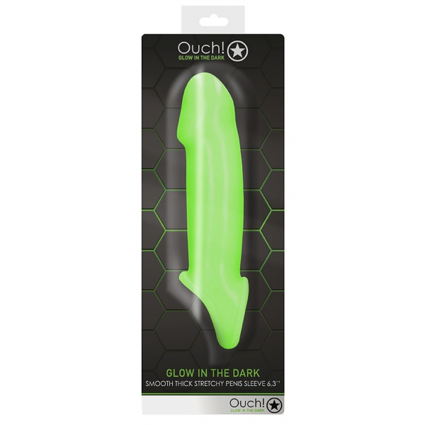 Gladde Dikke Glow Penis Schede 12 x 4,2cm