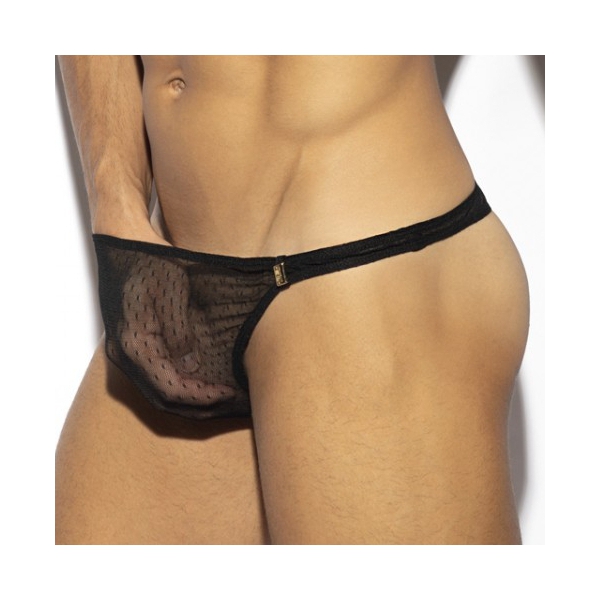 Black Plumetti Thong