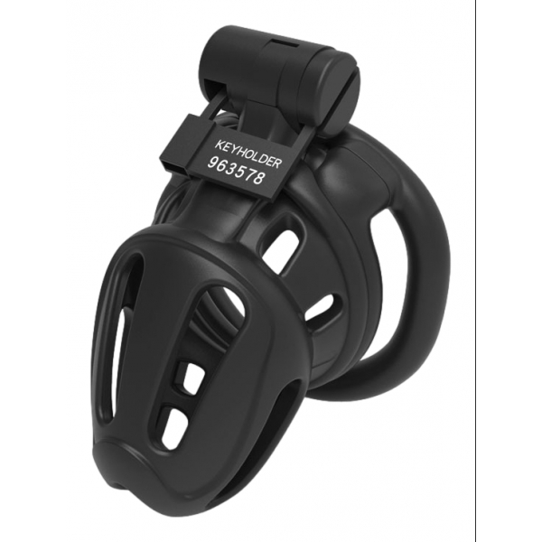 Armor Plastic Chastity Cage BLACK BENT