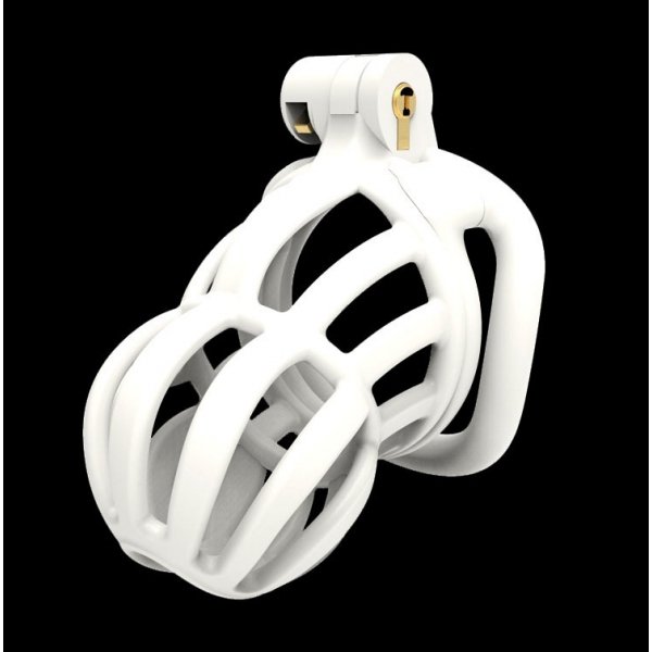 Narra Gabbia di castità 8 x 3,6 cm Bianco