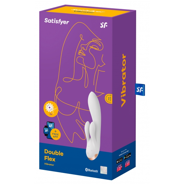 Vibro Rabbit Connected Double Flex Satisfyer 20cm Wit