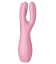 Stimulateur de clitoris Threesome 3 Satisfyer 14cm Rose