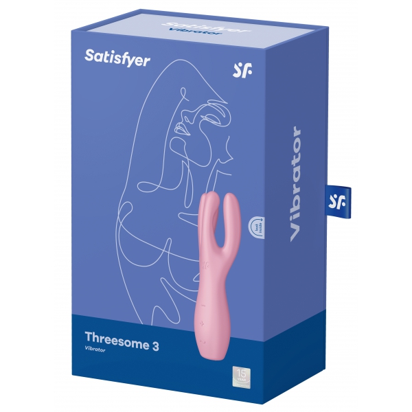 Threesome 3 Satisfyer Clitorisstimulator 14cm Roze