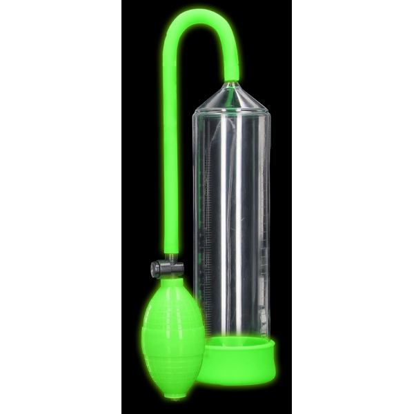 Pompe à pénis phosphorescente Glow Pump 20 x 5.5cm