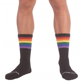 Schwarze Socken PRIDE GYM Rainbow