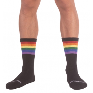 Barcode Berlin Schwarze Socken PRIDE GYM Rainbow