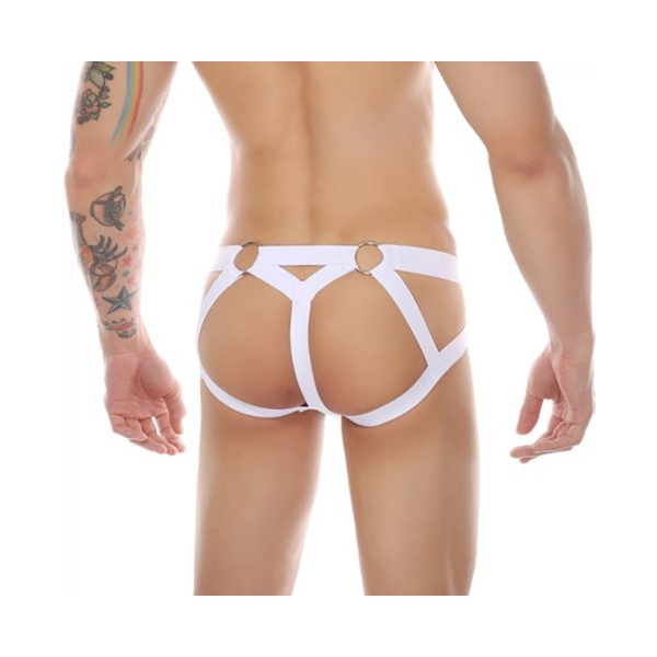 Individual Hollowed-out Fashion Panty For Men WHITE