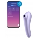 Stimulateur de clitoris connecté DUAL PLEASURE Mauve