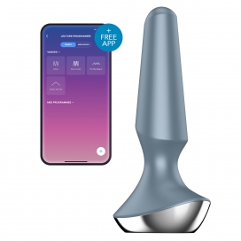 Vibrating anal plug connected Ilicious 2 Satisfyer 10 x 3cm Grey