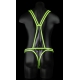 Body Glow Zwart-Neon Groen Singlet