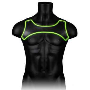 Ouch! Glow Imbracatura a spalla in neoprene nero-verde chiaro