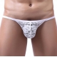 Hot Selling Gay Lace T-back Thong WHITE