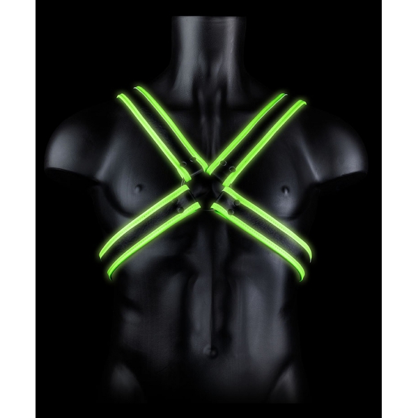 Arnés Cross Glow Negro-Verde neón