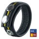 Leather Cockring 3 Pressures Black-Yellow