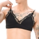 Reggiseno con bordo in pizzo nero