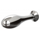 Ballstretcher and Jewel Metal Plug Teardrop 8 x 2.9cm