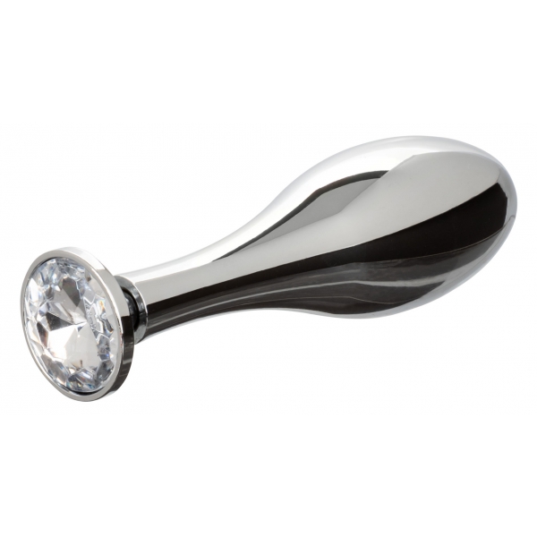 Ballstretcher and Jewel Metal Plug Teardrop 8 x 2.9cm