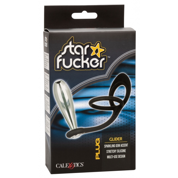 Ballstretcher y Metal Jewel Plug Glider Star Fucker 9 x 2.8cm