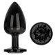 AfterDark Jewel Plug L 8 x 4cm Preto