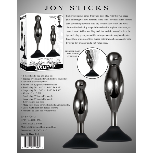 Set van 2 Joy Sticks Evolved metalen pluggen