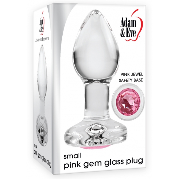 Glazen juwelensteker Gem Glas Klein 6 x 2.7cm Roze