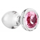 Spina per gioielli in vetro Gem Glass Small 6 x 2,7 cm Rosa