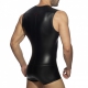 Body Tank Top Front Zip Rub Black