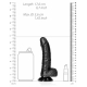 Dildo Balls Curved RealRock 12.5 x 3.6cm Black