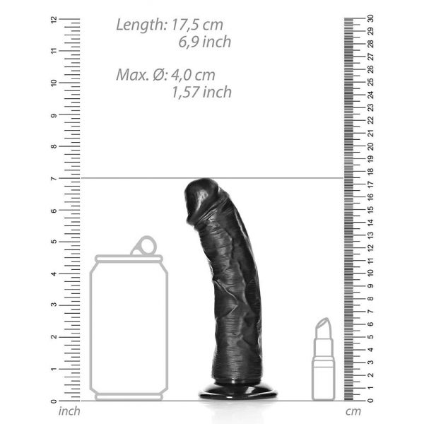 Dildo Little Curved ReakRock 15.5 x 4cm Schwarz